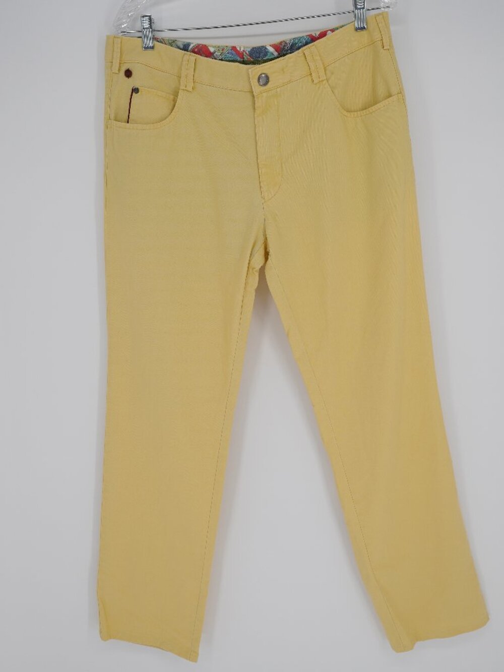 Meyer Diego Mens Yellow Chino Pants 52 W36 L30 Cotton Stretch Summer EU Resort - Picture 3 of 13